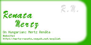 renata mertz business card